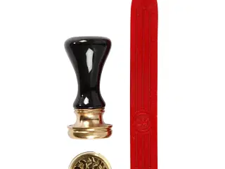 Lak og segl, diam. 17 mm, rød, 1 sæt