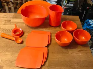 Rosti Mepal Service orange plast køkkenservice