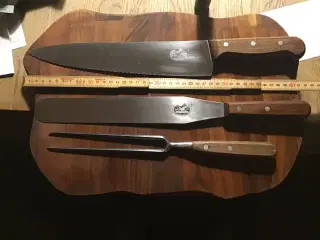 Kokkeknive Victorinox, paletkniv, stegegaffel.