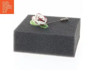 Vintage emalje blomsterbroche (str. Ø 2 cm 5,5 cm)