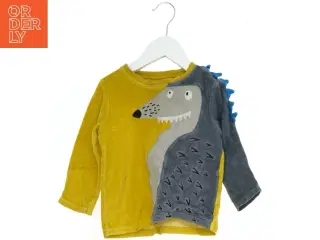 Langærmet børnebluse med dyremotiv fra Du Pareil (str. 92)