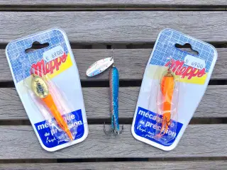 3 stk Mepps og Savage Gear kondomspinnere 