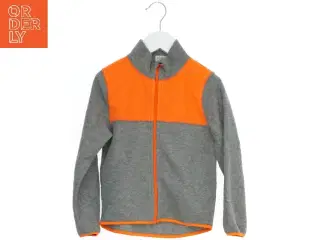 Grå og orange fleecejakke fra H&M (str. 116)