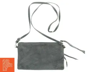 Sort skind crossbody taske (str. 26 x 16 cm)