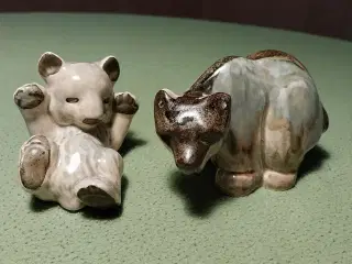 2 Søholm keramik bjørne figurer