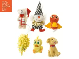 Små tøjdyr med forskellige designs (str. 7-16 cm)