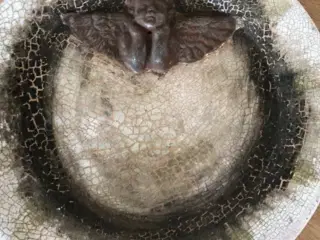 Gammel Fin stof fad med Engle