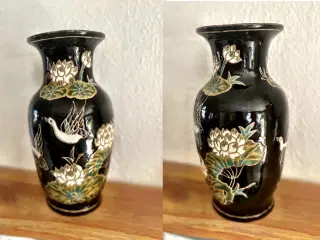 * UNIK og meget sjælden vase; Vase med sort glasur