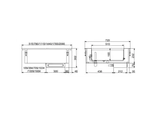 Bain marie – 1765x720x302 mm – 5/1 GN