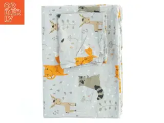 Junior Sengesæt med dyremotiv (str. 130 x. 90 cm. 42 x 40 cm)