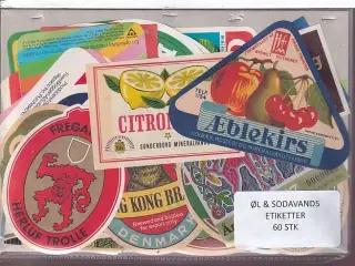 Øl og Sodavands Etiketter - 60 Stk.