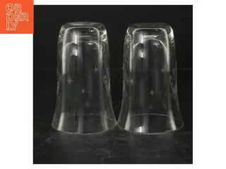 Gravérede glas (str. Ø 9 cm. længde, 12 cm)
