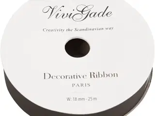 Mat Sort Gavebånd 18 mm - 25 meter Kvalitet