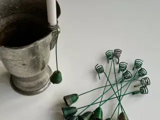 Juletræslyseholdere, retro, 10 stk samlet