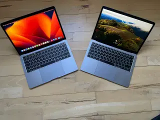 2x MacBook, Pro og Air