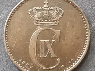 2 Øre 1887 i pæn kvalitet