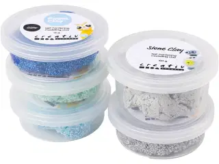 Stone Clay Mix - Blå/Grøn til Kreative Figurer