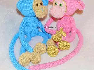 Hæklet Mike The Monkey abe, 50 cm