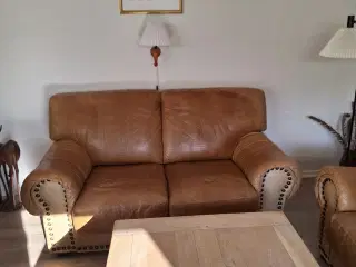 Sofaer, brunt læder, 3+2