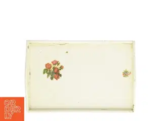 Vintage bakke med rosenmotiv (str. 50 x 34 x 5 cm)