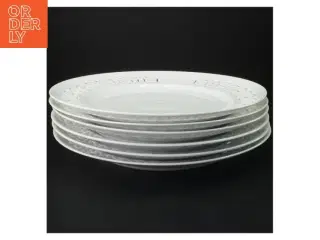 Sæt af hvidt porcelænsfade (str. Ø. 27,5 cm)