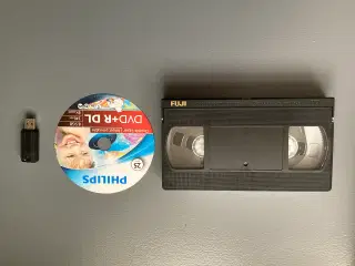 Fra VHS til DVD-USB/Fra kassettebånd til CD