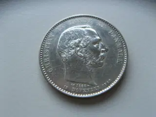 Smuk jubilæumsmønt 1888, en af de svære