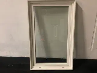 Dreje-kip vindue pvc 878x120x1390 mm, højrehængt, hvid