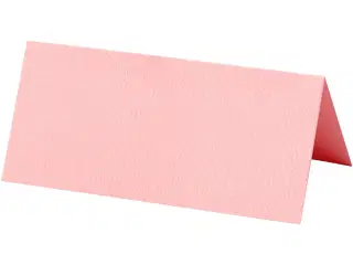 Lyserøde bordkort 9x4 cm - 20 stk. i pakke
