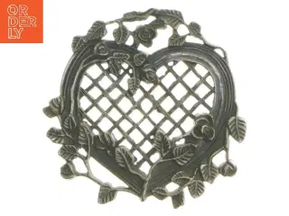 Dekorativt hjerteformet ornament (str. 8,5x8,5 cm)