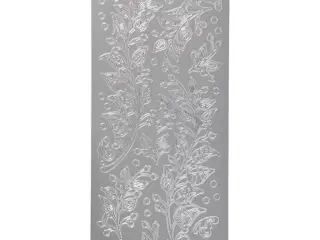 Sølv Folie Stickers med Blade - 10x23 cm