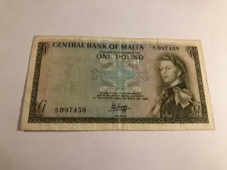 One Pound Malta 1967