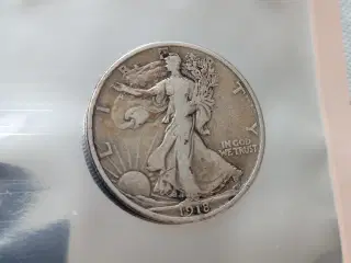 american silver half dollar 1918