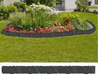 Plænekanter 41 stk. 10 m plast stenlook