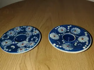 2 flotte gamle Kähler lysestager