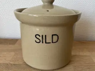 Denby Stoneware krukke med låg til SILD