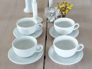 Cappuccino kop 35cl. inkl. u/kop i hvidt porcelæn 