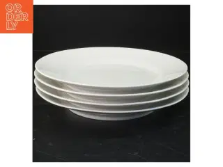 Sæt af hvide tallerkener fra Royal Copenhagen (str. Ø 24,5 cm)
