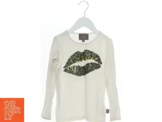 Langærmet bluse med paliet design fra Creamie (str. 116)