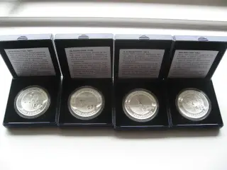 Komplet sæt 500 kr Videnskabsmønter sølv 2013
