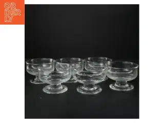 Sæt af 6 glas dessertskåle (str. Ø 11x7 cm)