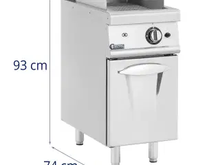Stegeplade gas – 6 kW – rillet – 50 til 300 °C