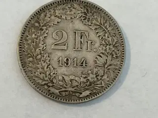 2 Francs Switzerland 1914