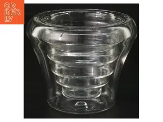 Flot dobbelt Glasvase (str. Ø 10,5 cm længde 9,5 cm)