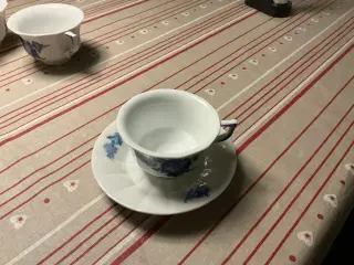 Blå blomst kopper + sukkerskål