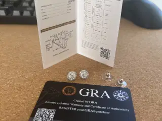 Moissanite Halo øreringe 2 ct (1 per øre) · Hvidgu