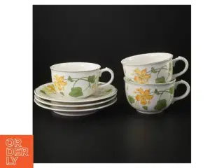 Porcelæn kopper med underkopper fra Villeroy & Boch (str. Ø. 17,5 cm. h. 7 cm. ø. 11 cm)