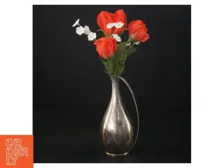 Sølv metal vase (str. 14 cm)