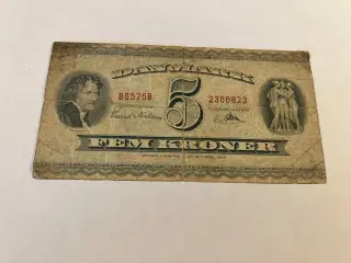 5 kroner 1957 Danmark - Bemærk huller