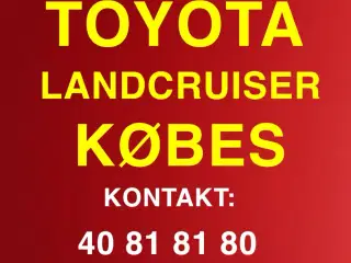 LANDCRUISER OPKØBES
